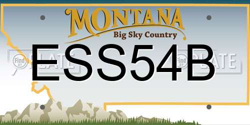 ESS54B Montana License Plate