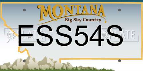 ESS54S Montana License Plate