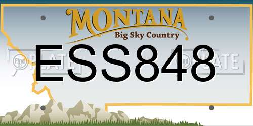 ESS848 Montana License Plate