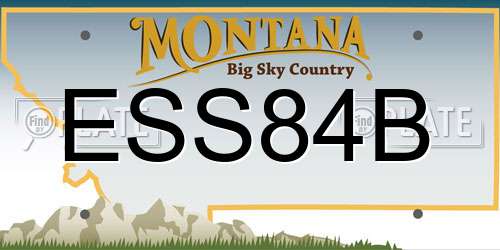 ESS84B Montana License Plate