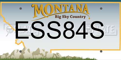 ESS84S Montana License Plate