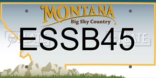 ESSB45 Montana License Plate