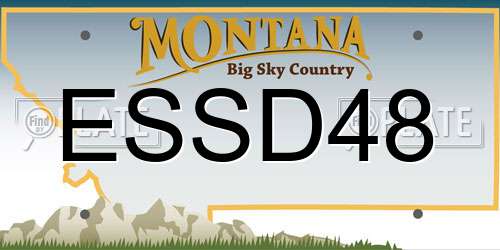 ESSD48 Montana License Plate
