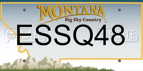 ESSQ48 Montana License Plate