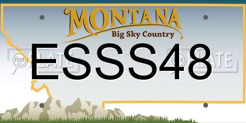 ESSS48 Montana License Plate