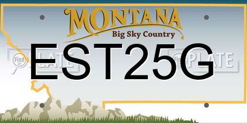 EST25G Montana License Plate