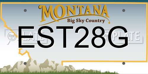 EST28G Montana License Plate