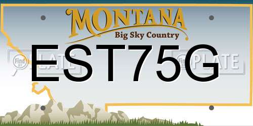 EST75G Montana License Plate