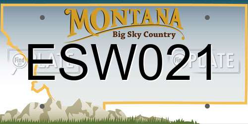 ESW021 Montana License Plate