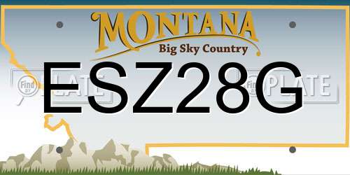 ESZ28G Montana License Plate
