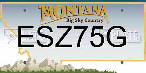 ESZ75G Montana License Plate