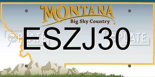 ESZJ30 Montana License Plate
