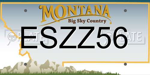 ESZZ56 Montana License Plate