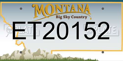 ET20152 Montana License Plate
