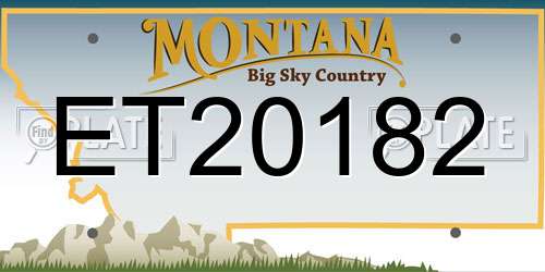 ET20182 Montana License Plate