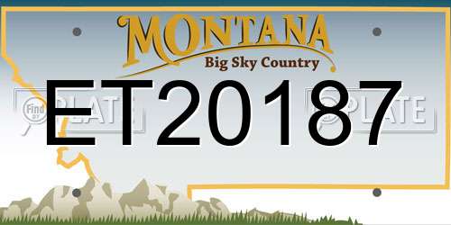 ET20187 Montana License Plate