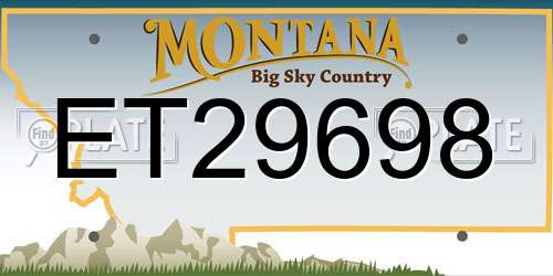 ET29698 Montana License Plate