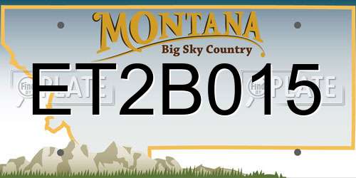 ET2B015 Montana License Plate