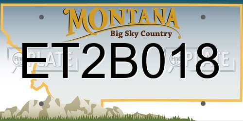 ET2B018 Montana License Plate