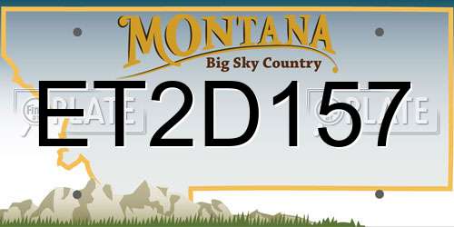 ET2D157 Montana License Plate