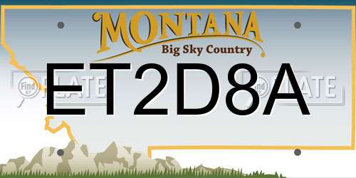 ET2D8A Montana License Plate