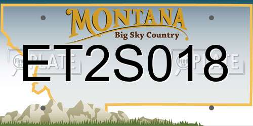 ET2S018 Montana License Plate