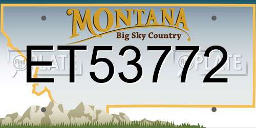ET53772 Montana License Plate