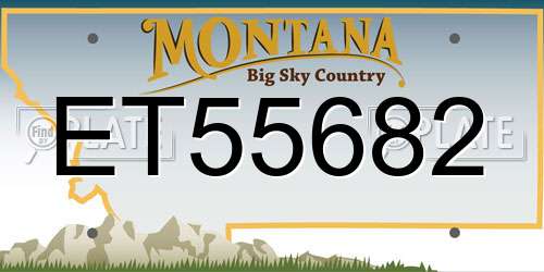 ET55682 Montana License Plate