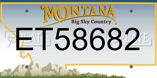 ET58682 Montana License Plate
