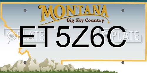 ET5Z6C Montana License Plate