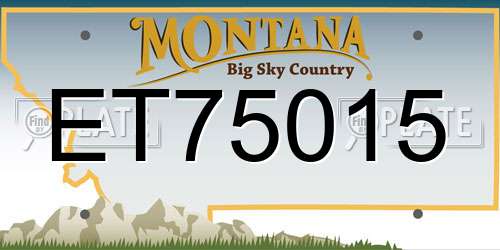 ET75015 Montana License Plate