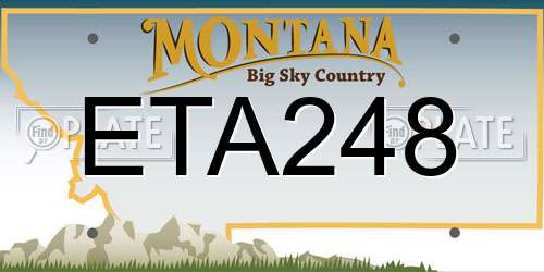 ETA248 Montana License Plate