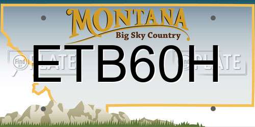 ETB60H Montana License Plate