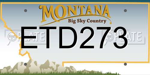 ETD273 Montana License Plate