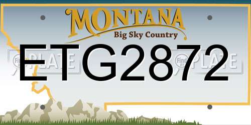 ETG2872 Montana License Plate