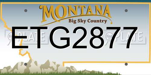 ETG2877 Montana License Plate