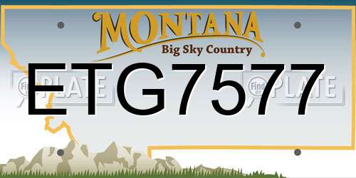 ETG7577 Montana License Plate
