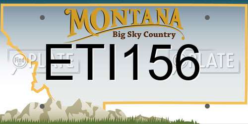 ETI156 Montana License Plate