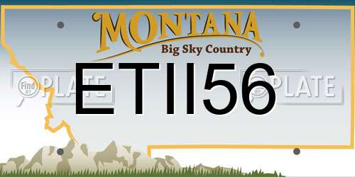 ETII56 Montana License Plate