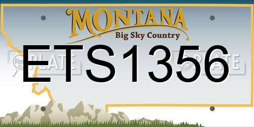 ETS1356 Montana License Plate