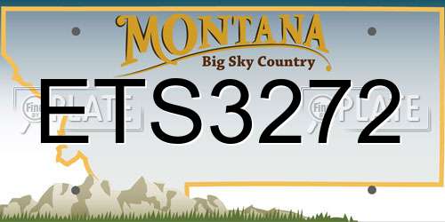 ETS3272 Montana License Plate