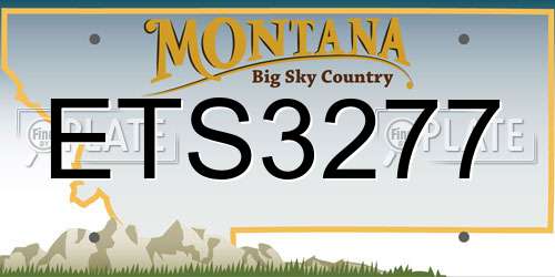 ETS3277 Montana License Plate