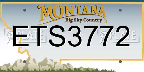 ETS3772 Montana License Plate