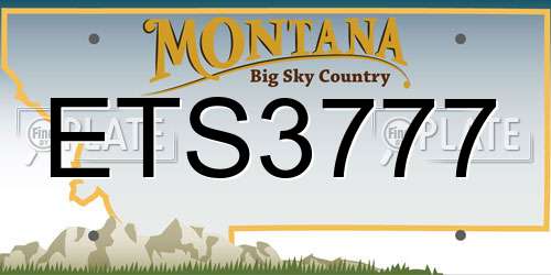 ETS3777 Montana License Plate