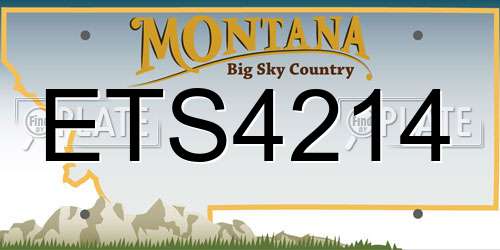 ETS4214 Montana License Plate