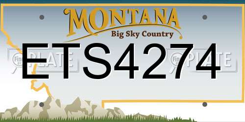 ETS4274 Montana License Plate