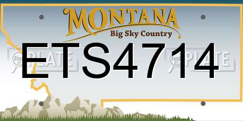 ETS4714 Montana License Plate