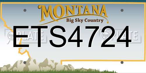 ETS4724 Montana License Plate