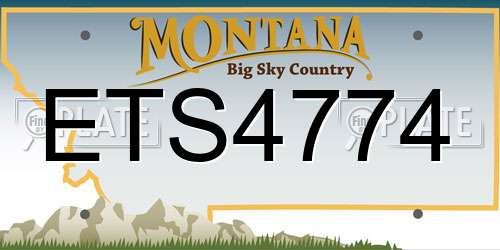 ETS4774 Montana License Plate