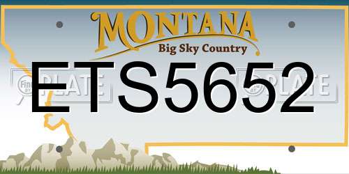 ETS5652 Montana License Plate